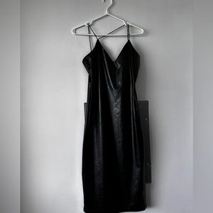 Midi Black Leather Dress